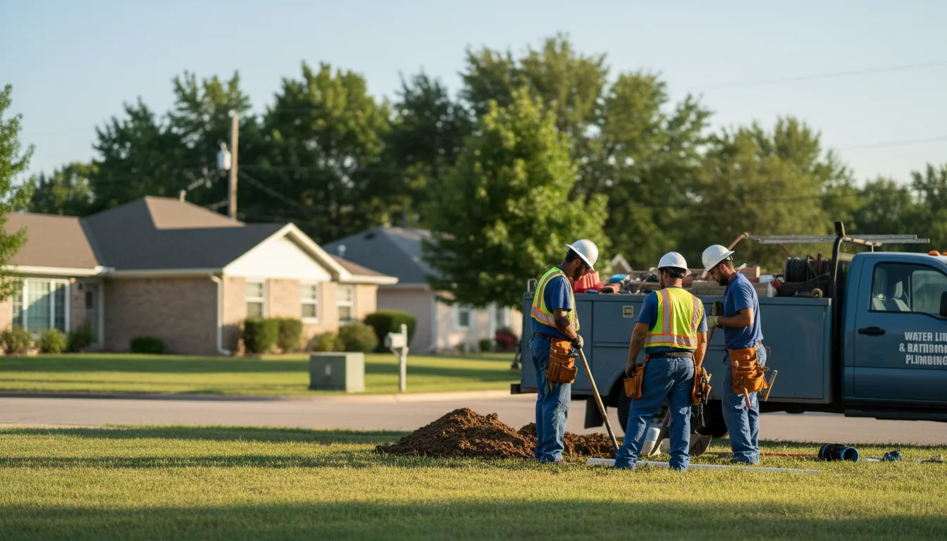 Residential water line and bathroom plumbing service in Luckey, OH